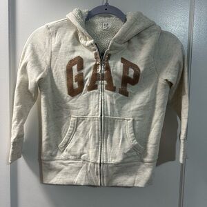 GAP Kids Cream and Brown Hoodie